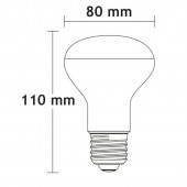LED Reflectora R80 10W E27 230V HTPC+Aluminio