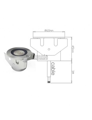 Mini Led Empotrar Inox IP68 1,3W 6000K 24V IK10 - 4