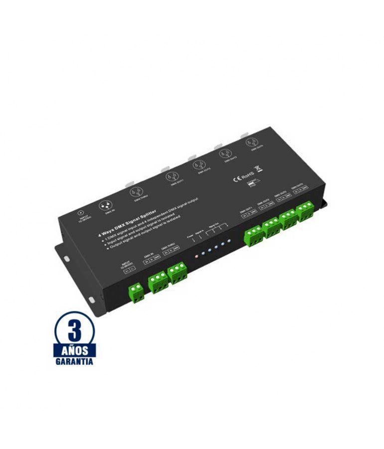 DMX Amplificador Divisor Señal 12-36VDC 4CH - 1