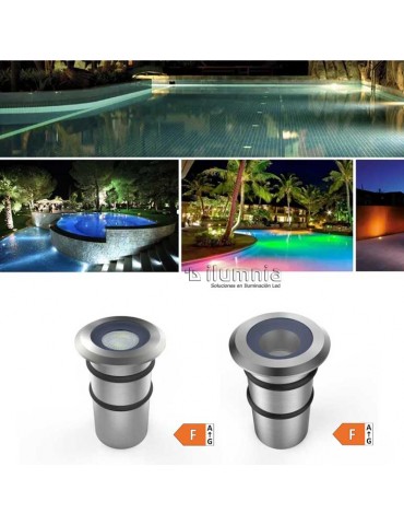 Mini Led Inox 1W Azul Empotrar IP68 24V IK10 - 4