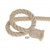 Portalámparas colgante cuerda Vintage E27 1,5M - 3