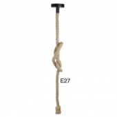 Portalámparas colgante cuerda Vintage E27 1,5M - 4