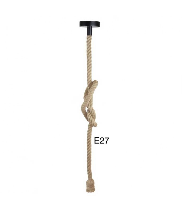 Portalámparas colgante cuerda Vintage E27 1,5M - 4