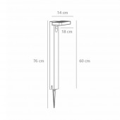 Baliza Solar LED Cuadrada 60cm 9W Antracita Sensor PIR - 4
