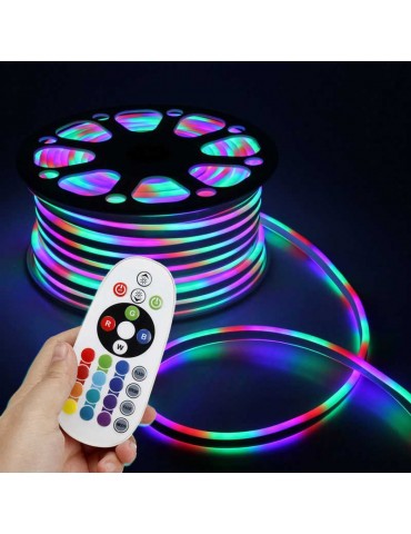TIRA LED NEÓN AC230V 9W/m IP65 120° RGB