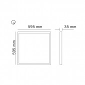 PANEL LED BACK LIGHT 42W 600x600mm dimensiones