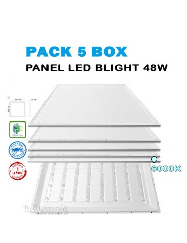 Pack 5 Panel Led Back light 48W 60x60cm - 15