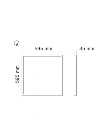 PANEL LED BACK LIGHT 42W 600x600mm dimensiones
