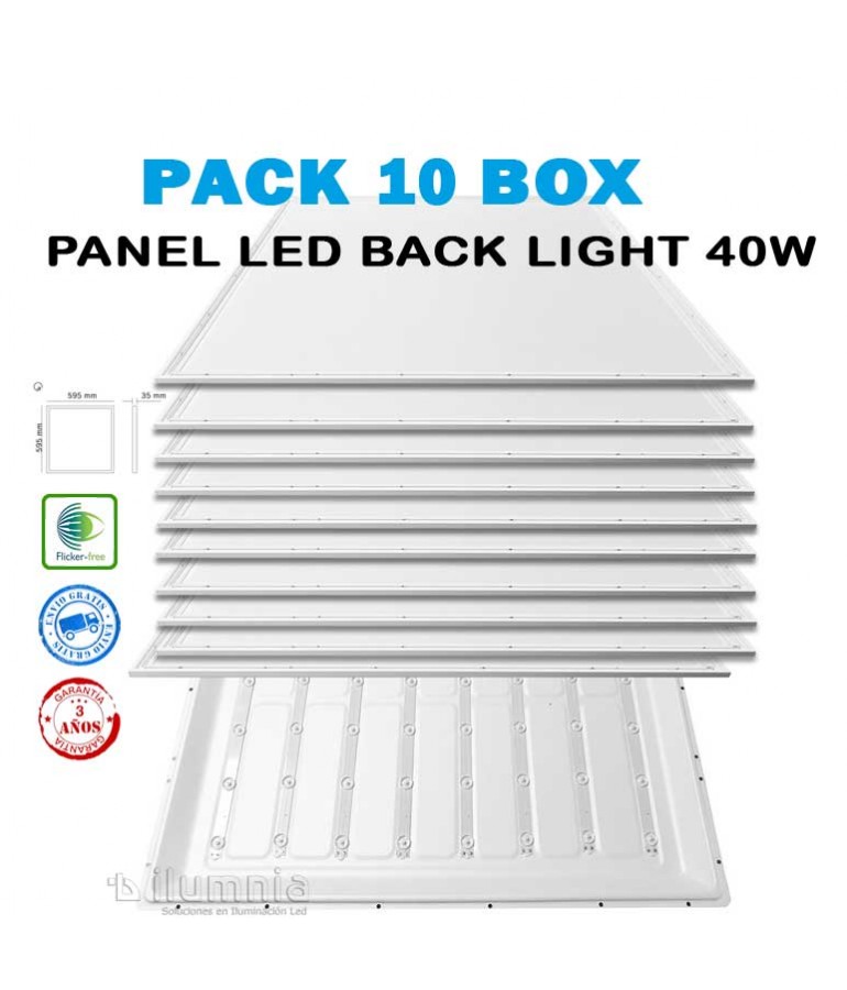 Pack 10 Panel Led Back light 40W 60x60cm - 1