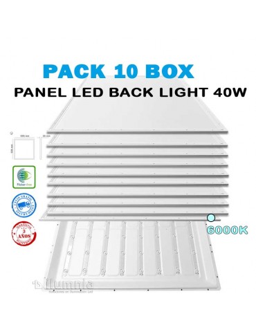 Pack 10 Panel Led Back light 40W 60x60cm - 13