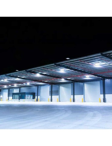 Campana Industrial LED Cuadrada 150W IP65 Aluminio - 4