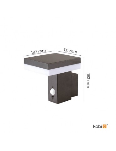 Aplique Solar LED Pared CUADRADO Sensor movimiento PIR - 6