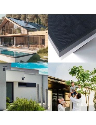 Aplique Solar LED Pared CUADRADO Sensor movimiento PIR - 4