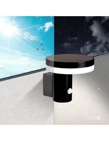 Aplique Solar LED Pared CIRCULAR Sensor PIR - 5
