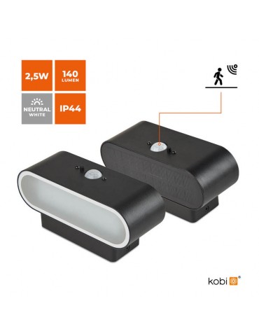 Aplique Solar LED Pared Sensor movimiento PIR - 3