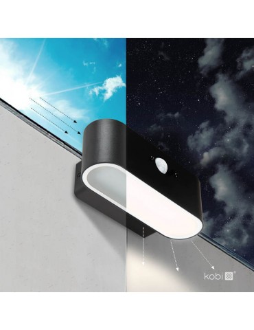 Aplique Solar LED Pared Sensor movimiento PIR - 6