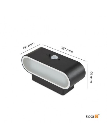 Aplique Solar LED Pared Sensor movimiento PIR - 8
