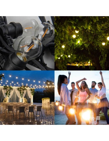 Guirnalda luces feria exterior 15 metros 15 E27 - 3