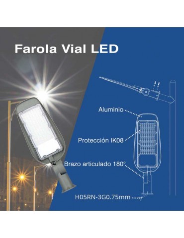 Farola Vial LED Brazo Articulado 50W IP65 - 2
