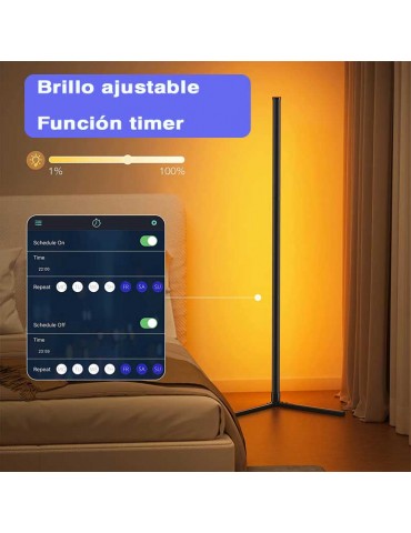 Lámpara Pie LED SMART RGB APP Mando - 3