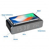 Reloj digital con cargador wireless para móvil - 2