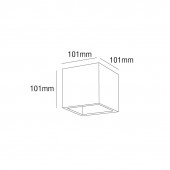 Aplique pared Led 6w Cubo Doble cara dimensiones