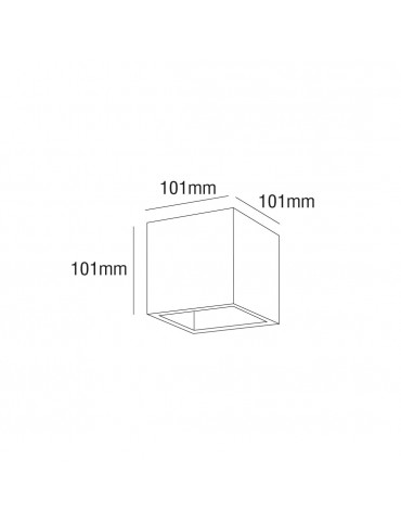 Aplique pared Led 6w Cubo Doble cara dimensiones