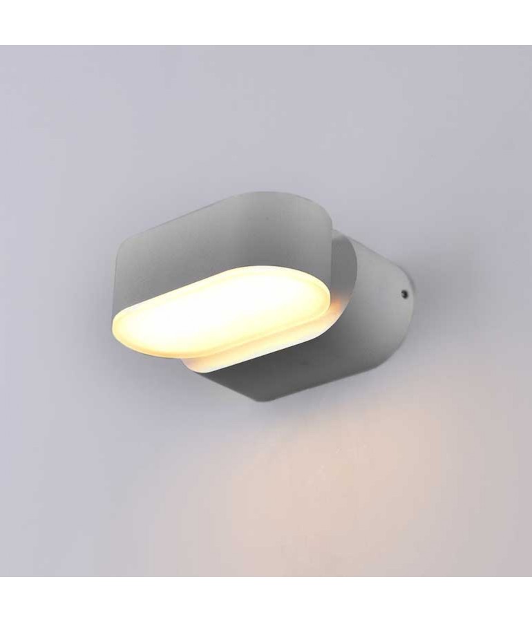 Aplique LED Giratorio Pared 6W Gris - 1