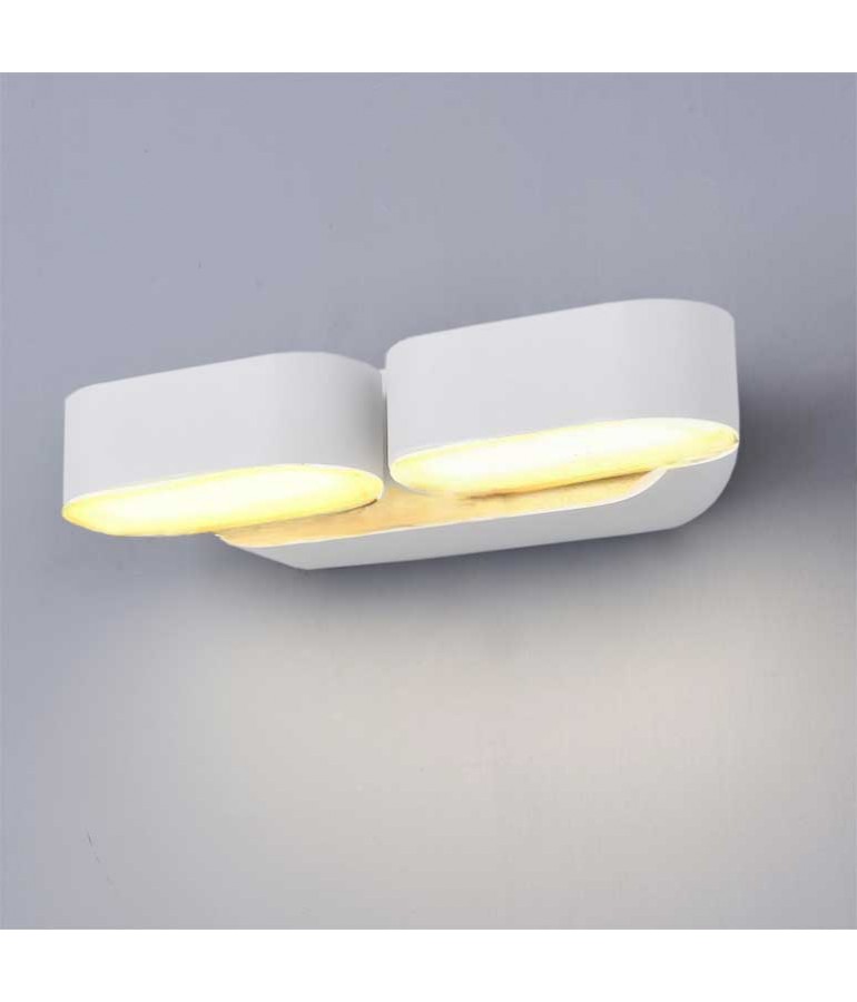 Aplique LED Doble Giratorio Pared 12W Blanco - 2