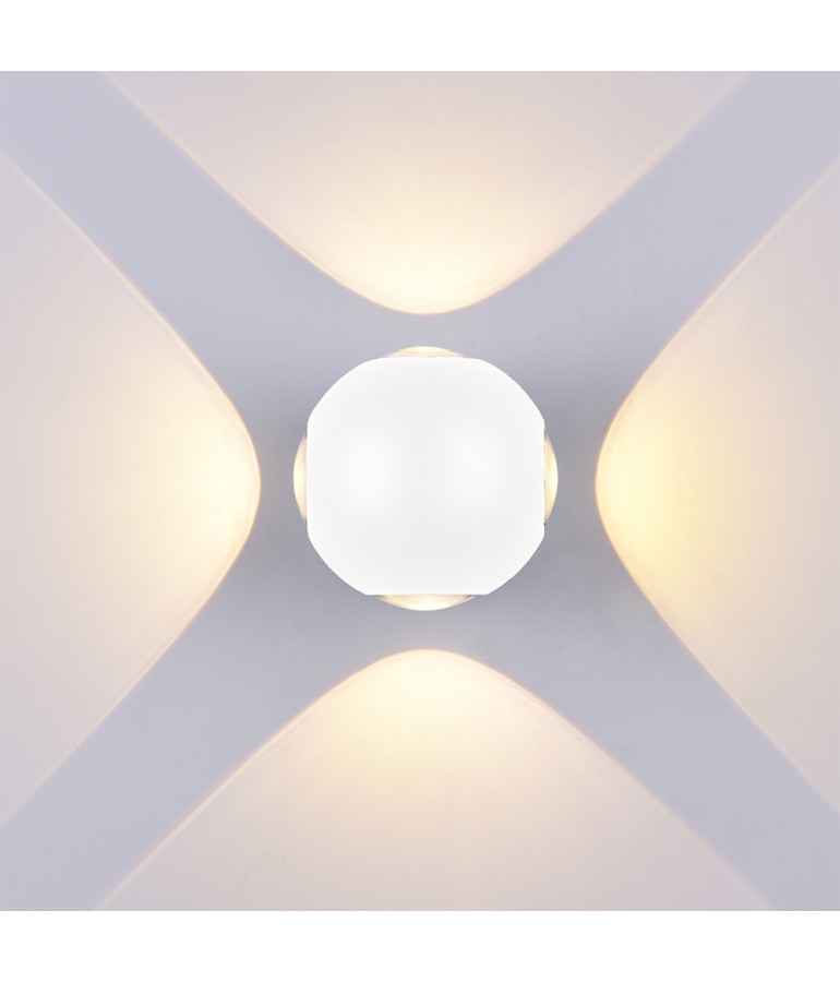 Aplique pared Led Esfera 6w Blanco 4 caras - 1