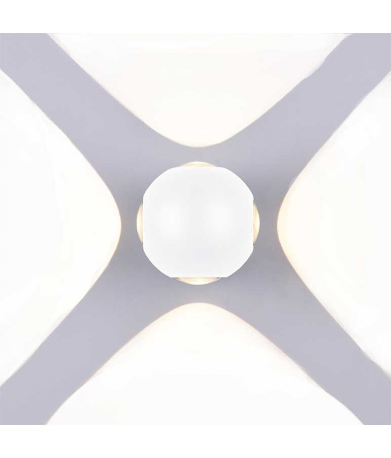 Aplique pared Led Esfera 6w Blanco 4 caras - 3