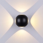 Aplique pared Led Esfera 6w Negro 4 caras - 1