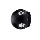 Aplique pared Led Esfera 6w Negro 4 caras - 6
