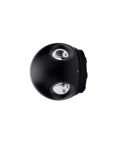 Aplique pared Led Esfera 6w Negro 4 caras - 6