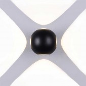 Aplique pared Led Esfera 6w Negro 4 caras - 3