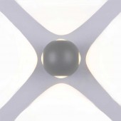 Aplique pared Led Esfera 6w Gris 4 caras - 3