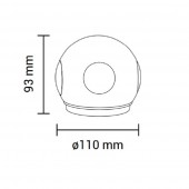 Aplique pared Led Esfera 6w Blanco 2 caras dimensiones - 4