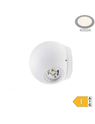 Aplique pared Led Esfera 6w Blanco 2 caras - 5