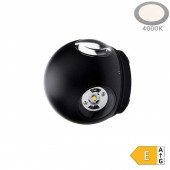 Aplique pared Led Esfera 6w Negro 2 caras - 5