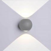 Aplique pared Led Esfera 6w Gris 2 caras - 3