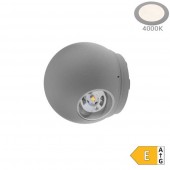 Aplique pared Led Esfera 6w Gris 2 caras - 5