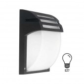 Aplique pared Aluminio Negro Grilla E27 - 3