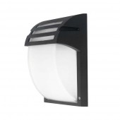 Aplique pared Aluminio Negro Grilla E27 - 1