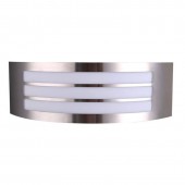 Aplique pared rectangular curvo Grilla Inox E27 - 1