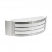 Aplique pared rectangular curvo Grilla Inox E27 - 6