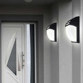 Aplique pared Aluminio Negro Grilla E27 - 5