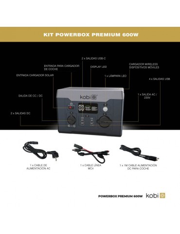 ESTACION ENERGIA SOLAR PORTATIL POWER BOX 600W PREMIUM - 2