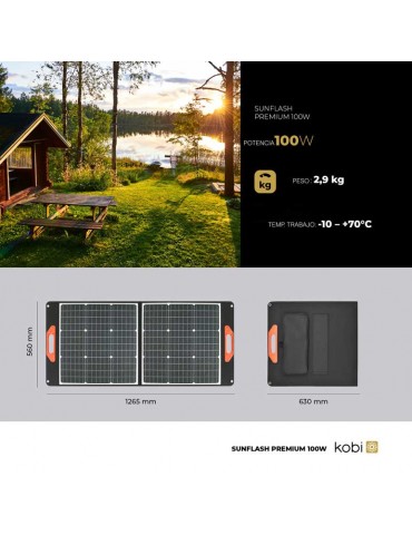 Panel fotovoltaico PORTATIL PLEGABLE 100W SUNFLASH 100 - 3