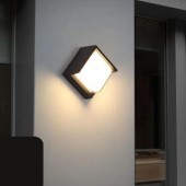 Aplique pared Led 15W cuadrado negro IP65 - 2