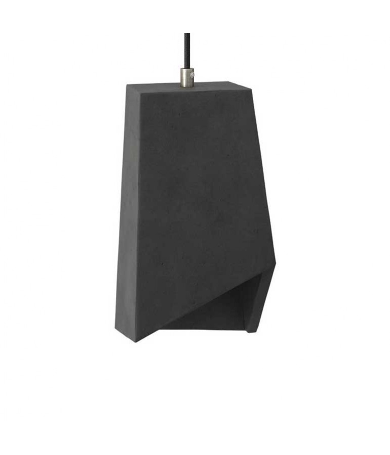 Lámpara colgante cemento de diseño italiano PRIMMA gris oscuro